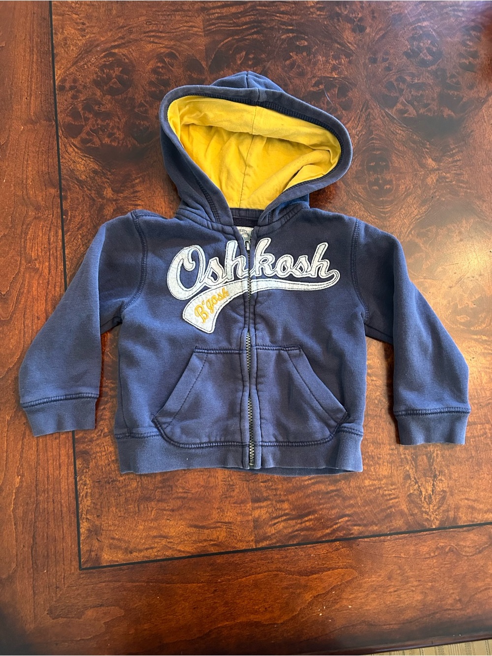 Osh Kosh B'Gosh Hoodie Boy's Size 2T Toddler Zip-Up Hooded Lined Pockets